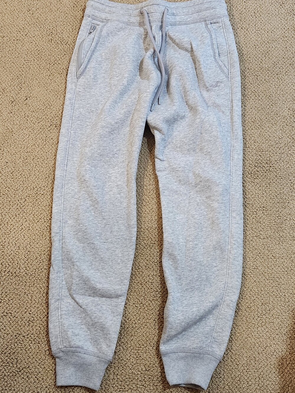 Brand New No Tags Hollister Light Gray Boys Jogger Sweatpants Size XS